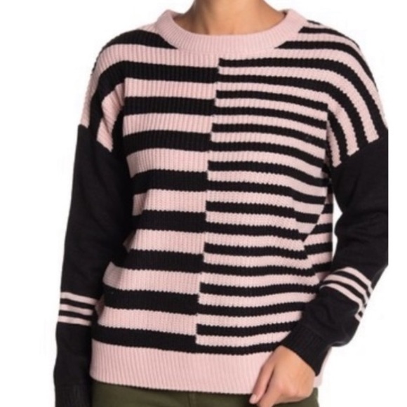 Catherine Malandrino Sweaters - NWOT Catherine Malendrino Pink Black Sweater